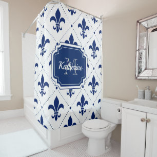 Rideaux De Douche Motif Fleur-de-lis