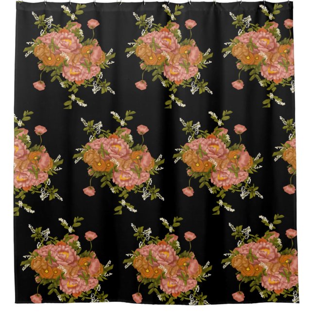 Rideaux De Douche Motif FLEURS (Devant)