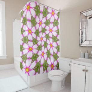 Rideaux De Douche Motif Fleurs Cosmos