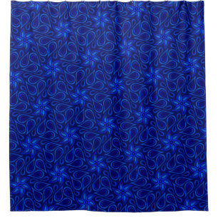 Rideaux De Douche Motif floral bleu marine Paisley