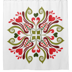 Rideaux De Douche Motif floral de tulipe hongrois