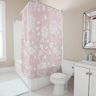 Rideaux De Douche Motif Floral William Morris en rose