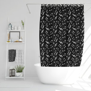 Rideaux De Douche Motif Fun Music Notes