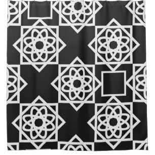 Rideaux De Douche Motif géométrique arabe. Décor d'art. Islam. Fleur