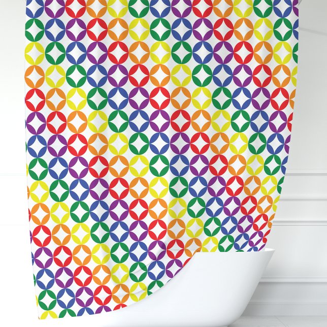 Rideaux De Douche Motif géométrique arc-en-ciel (Créateur téléchargé)