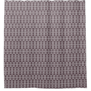 Rideaux De Douche motif géométrique Brown et blanc