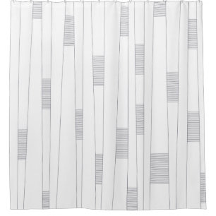 Rideaux De Douche Motif graphique linéaire simple, minimal et modern