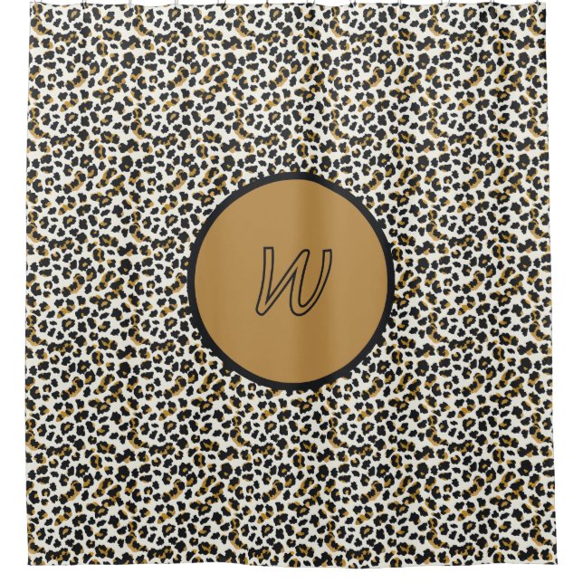 Rideaux De Douche Motif Leopard personnalisable (Devant)