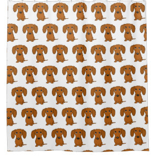 Rideaux De Douche Motif mignon Dachshunds   Amoureux des chiens Wien