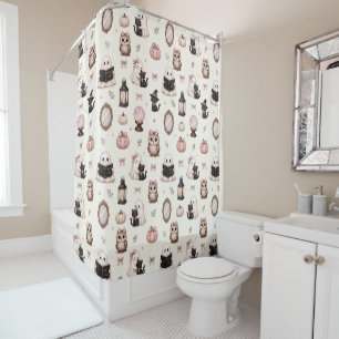 Rideaux De Douche Motif mignon et effrayant d'Halloween 