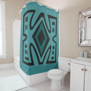 Rideaux De Douche motif moderne et tribal africain