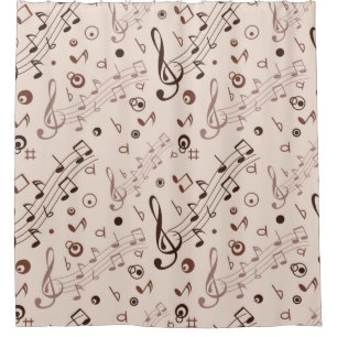Rideaux De Douche Motif musical