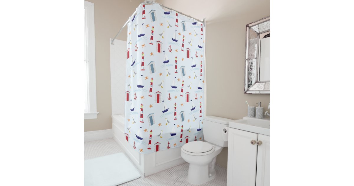 Get Wallpaper Rideaux De Douche Motif Nautique De Hutte De Plage De Phare De For iPhone