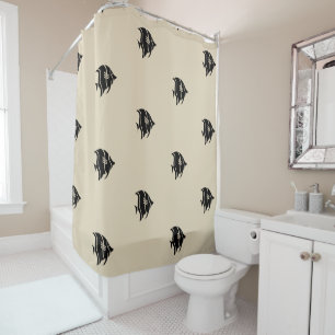 Rideaux De Douche motif nautique STRIPED FISH thématique