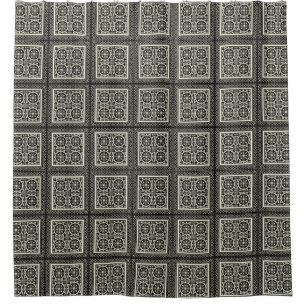 Rideaux De Douche Motif noir et blanc de mandala par le studio de