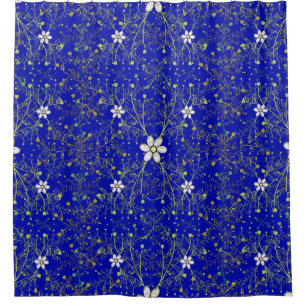Rideaux De Douche motif plante 10bx4 Bblue BG