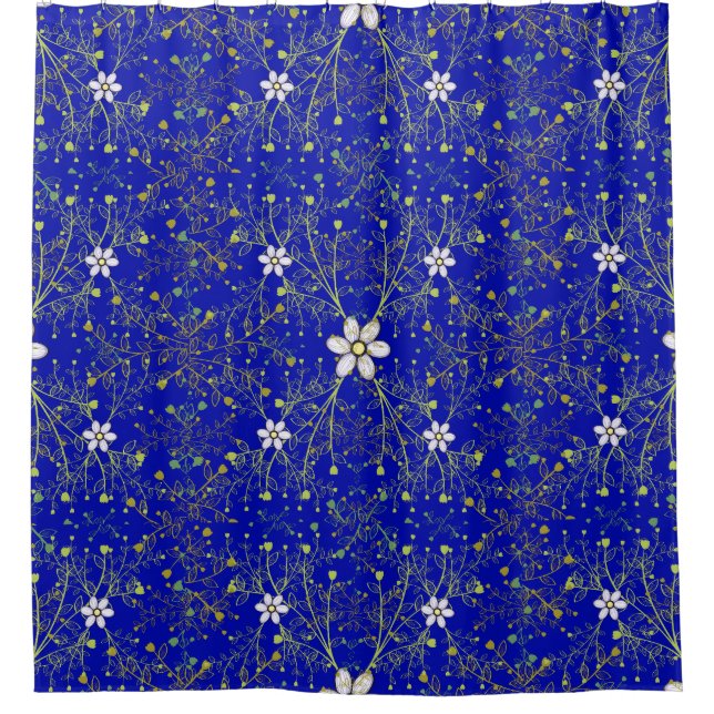 Rideaux De Douche motif plante 10bx4 Bblue BG (Devant)