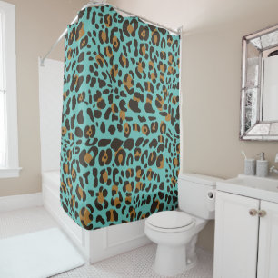 Rideaux De Douche Motif Poster de animal Leopard Jaguar
