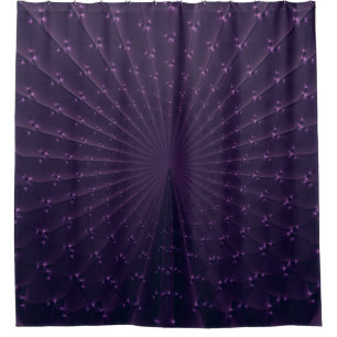 Rideaux De Douche Motif pourpre foncé de plume de paon de fractale