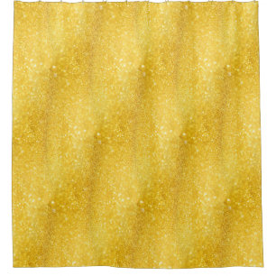 Rideaux De Douche Motif PURE GOLD SPARKLES + votre nom / photo