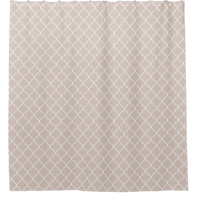 Rideaux De Douche Motif Quatrefoil Marocain Almond Peach (Devant)