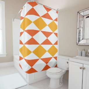 Rideaux De Douche Motif rayures géométriques diamant coloré moderne