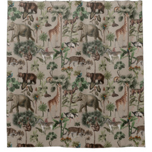 Rideaux De Douche Motif Safari