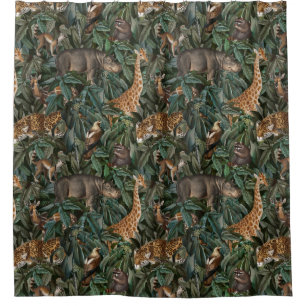 Rideaux De Douche Motif Safari