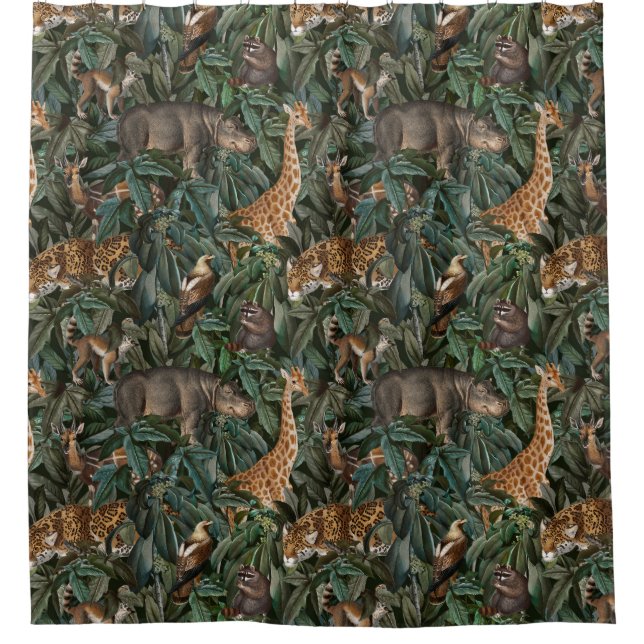 Rideaux De Douche Motif Safari (Devant)