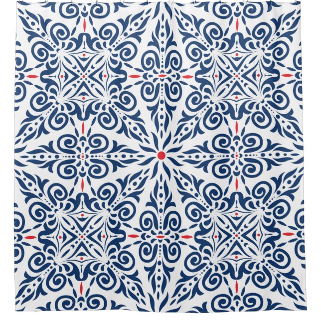 Rideaux De Douche Motif sans couture arabe. arrière - plan coloré en (Devant)