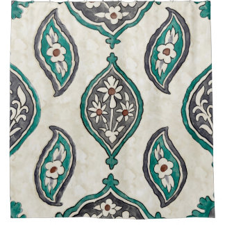 Rideaux De Douche Motif sans couture arabesque avec imitation floral