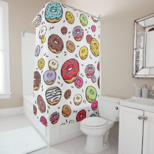 Rideaux De Douche Motif sans couture de Donuts