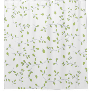 Rideaux De Douche Motif sans couture de vigne à feuille verte délica