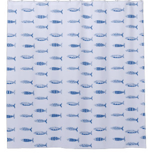 Rideaux De Douche Motif Sardines