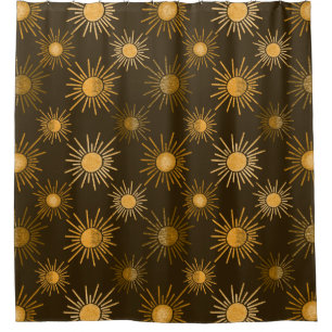 Rideaux De Douche Motif solaire monochrome boho