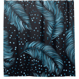 Rideaux De Douche Motif, texture infinie. plumes sombres b