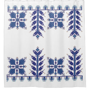 Rideaux De Douche Motif traditionnel, Motif traditionnel roumain T-S