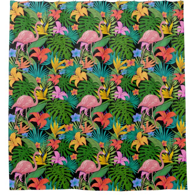 Rideaux De Douche Motif tropical (Devant)
