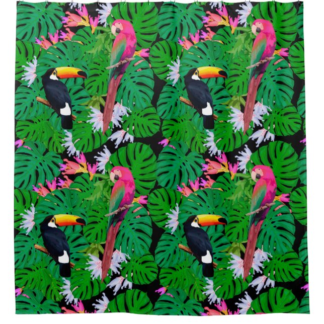 Rideaux De Douche Motif tropical (Devant)