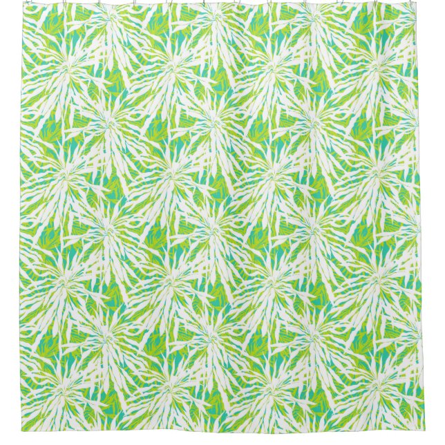Rideaux De Douche Motif tropical de palmettes (Devant)