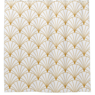 Rideaux De Douche Motif vintage Art Déco sans couture. Décor géométr