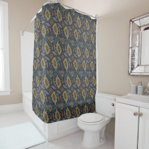 Rideaux De Douche Motif vintage Art nouveau avec feuille décorateurs