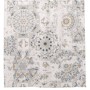 Rideaux De Douche Motif vintage transparent avec effet attriti