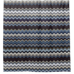 Rideaux De Douche Motif Wavy multicolore