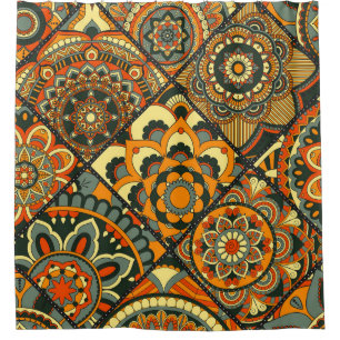 Rideaux De Douche Motifs islamiques vintages, sans couture décorativ