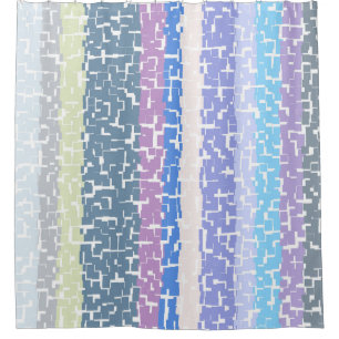 Rideaux De Douche Multicolore cool vert/gris/beige/rose/violet/bleu