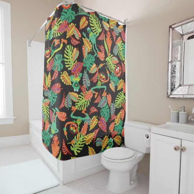 Rideaux De Douche Muppets| Kermit et Motif animal tropicaux (En situation)