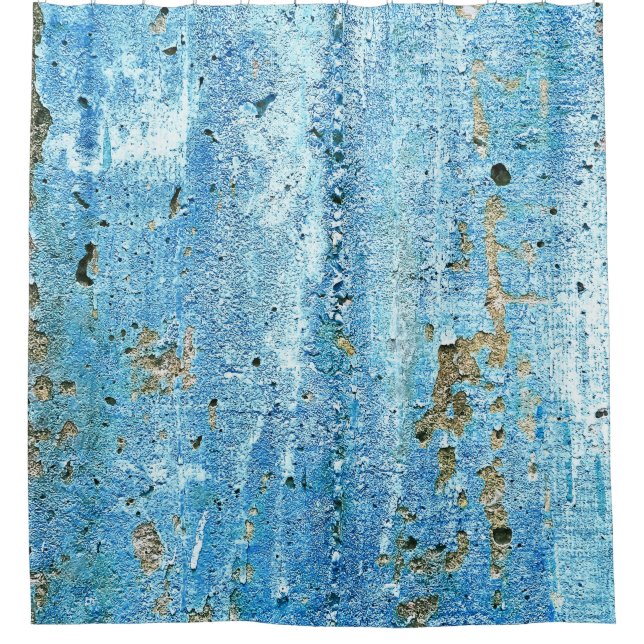 Rideaux De Douche Mur de béton texturé, taches de rouille. (Devant)