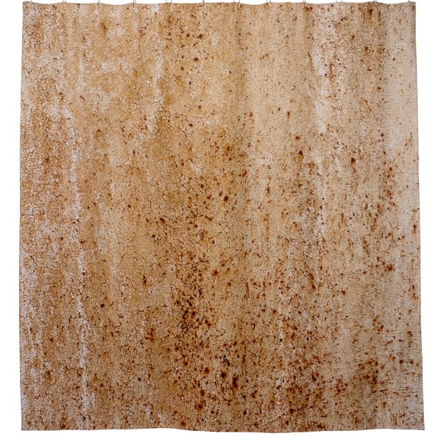 Rideaux De Douche Mur en fer rouillé, détail de texture. (Devant)