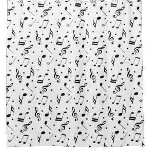 Rideaux De Douche Musical élégant de motif de musique